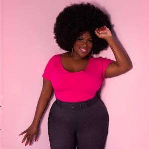 Vixen by Micheline Pitt Hot Pink Mantrap top